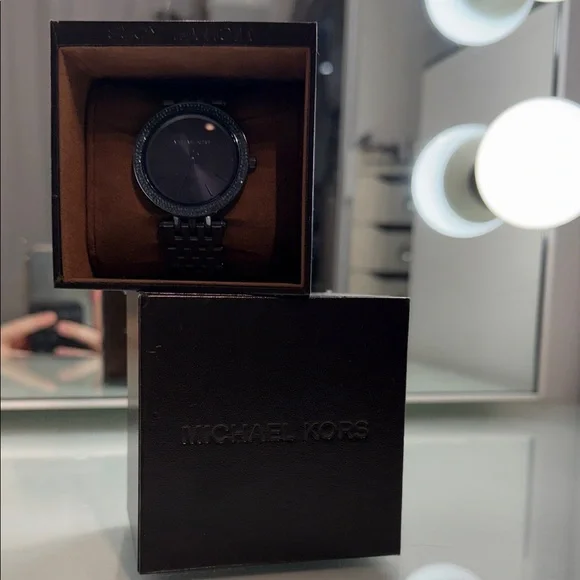 Michael Kors Watch Navy Blue Gunmental Blue stones Darci NEW Michael Kors | Accessories | Michael Kors Mk 347 Analog  main image 2